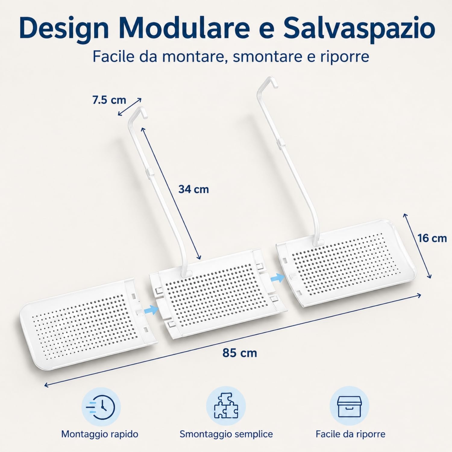 Deflettore Condizionatore, Deviatore Aria Condizionatore Regolabile 85cm in ABS, Deflettore Aria Condizionata Anti Soffiaggio Diretto per Split a Parete, Casa Ufficio Camera Bianco chochoyah