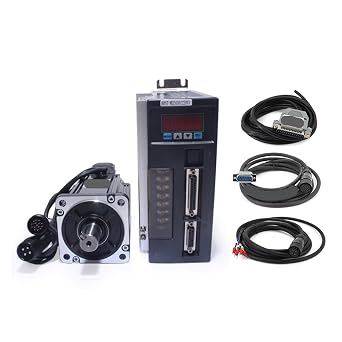 80st-M02430 220v 750w Ac Servo Motor 2.39n.M. 3000rpm 0.75kw Servomotor Single-Phase Ac Drive Permanent Matched Driver(Motor andblack drive)