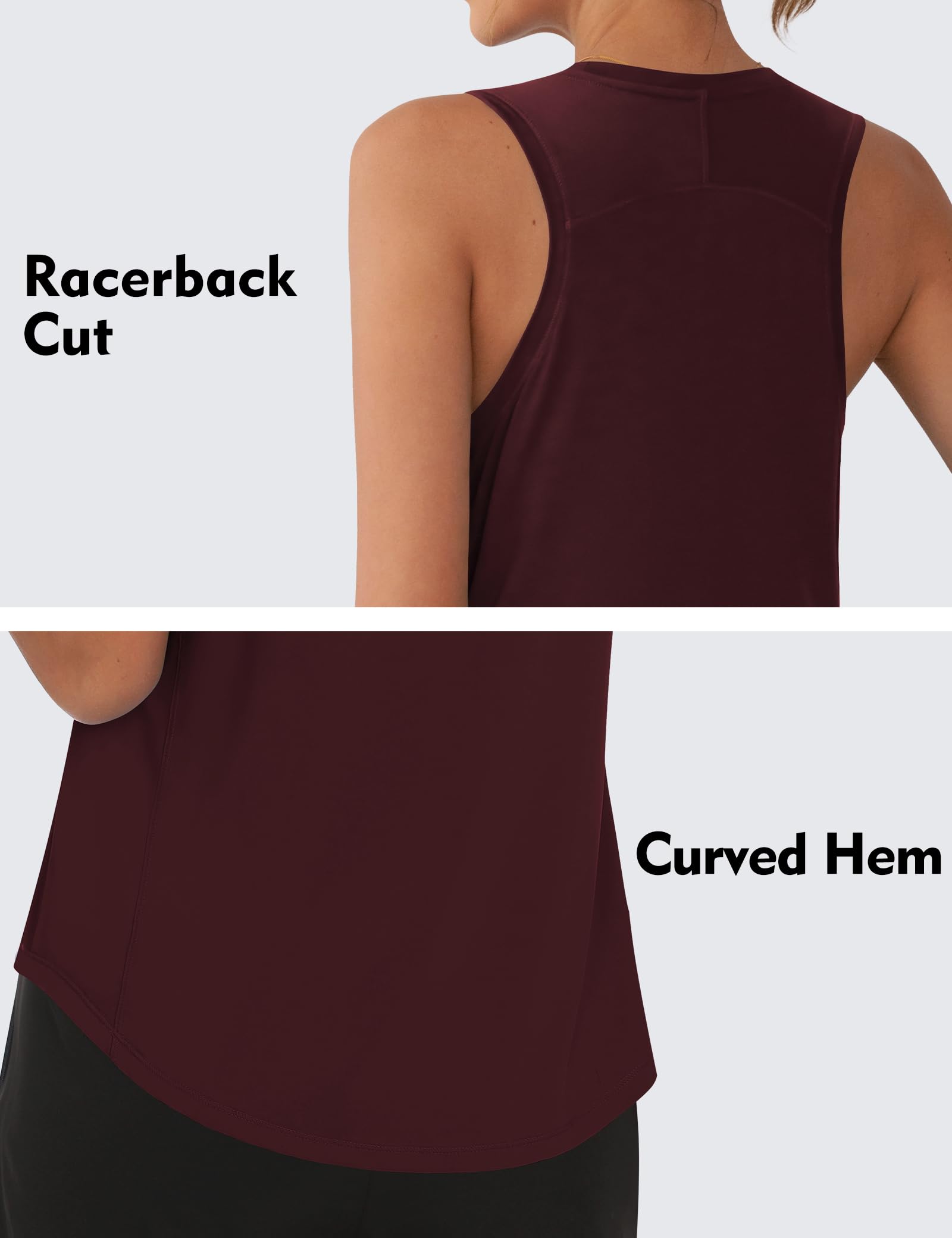 OYANUS Camiseta de verano para mujer, sin mangas, con espalda cruzada, cuello alto, ajuste holgado, para correr, gimnasio, yoga