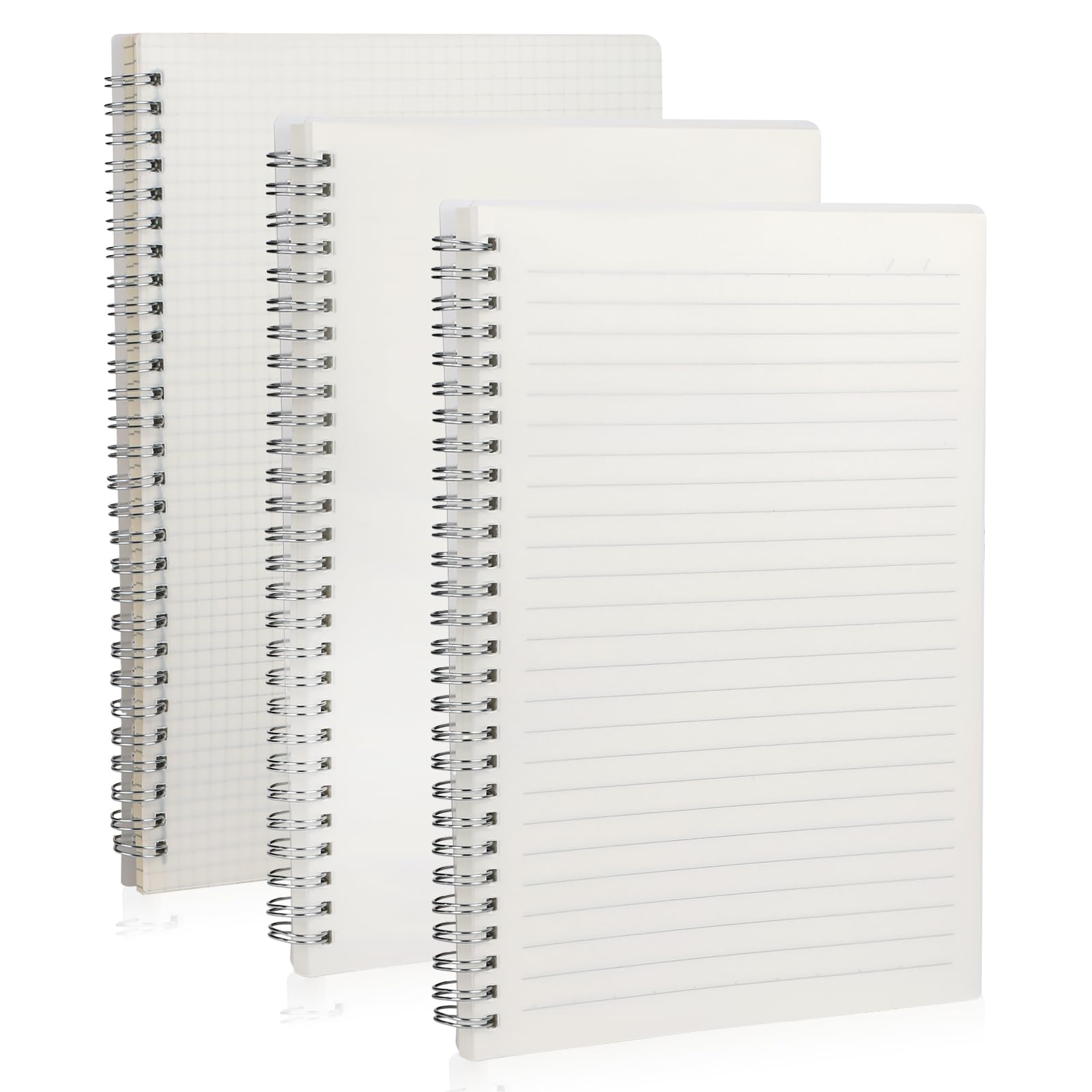 EooUooIP Double-Sided A5 Spiral Notebook Creative Writing Doodling and Drawing,Grid Horizontal and Line Blank,Perfect for Study and Notes,Sturdy and Flexible.