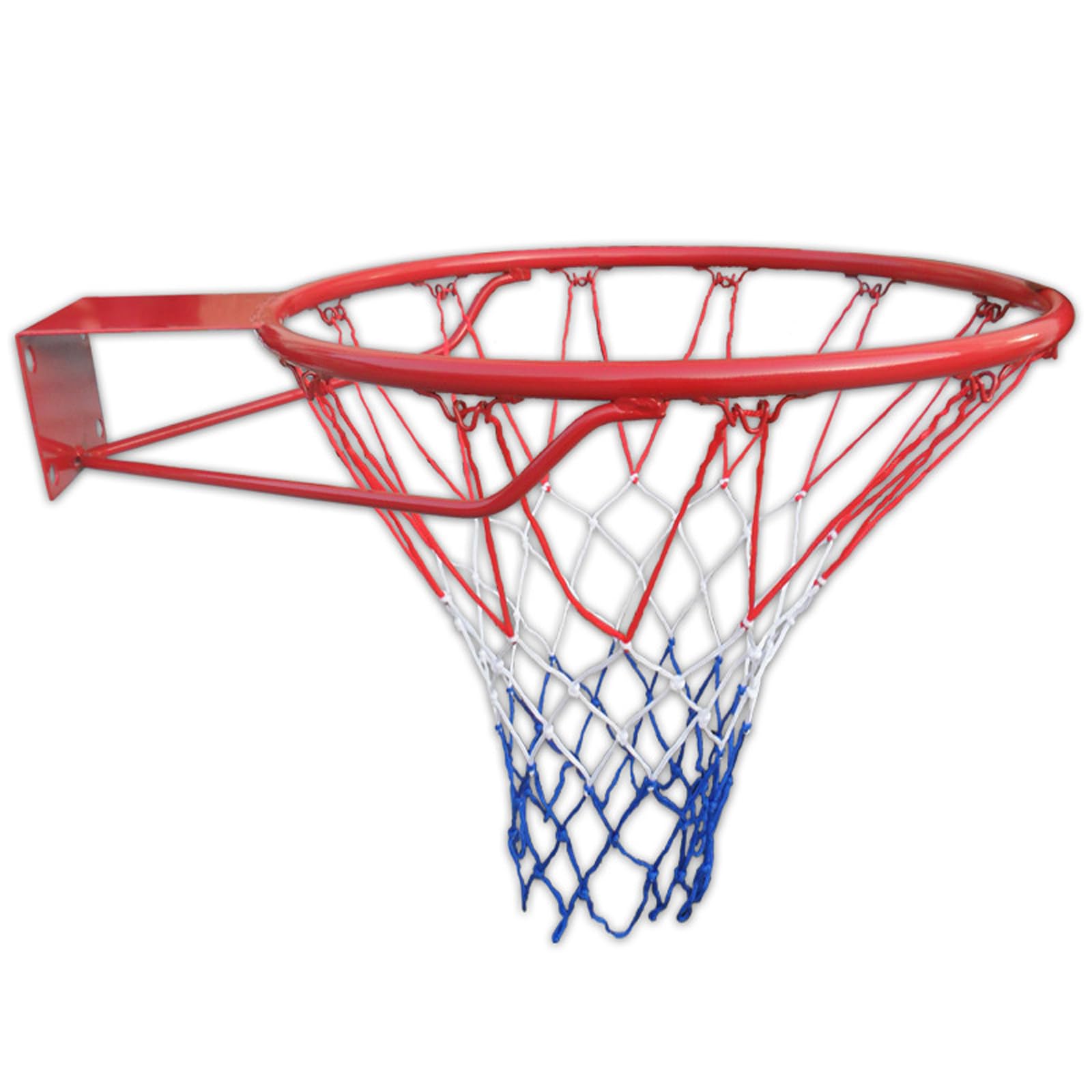 Canestro Basket Esterno,Cerchio Universale da Basket,Anello da Pallacanestro da Muro,Canestro Regolamentare Basket Ring,con Rete in Nylon,per La Scuola,Muro Esterno