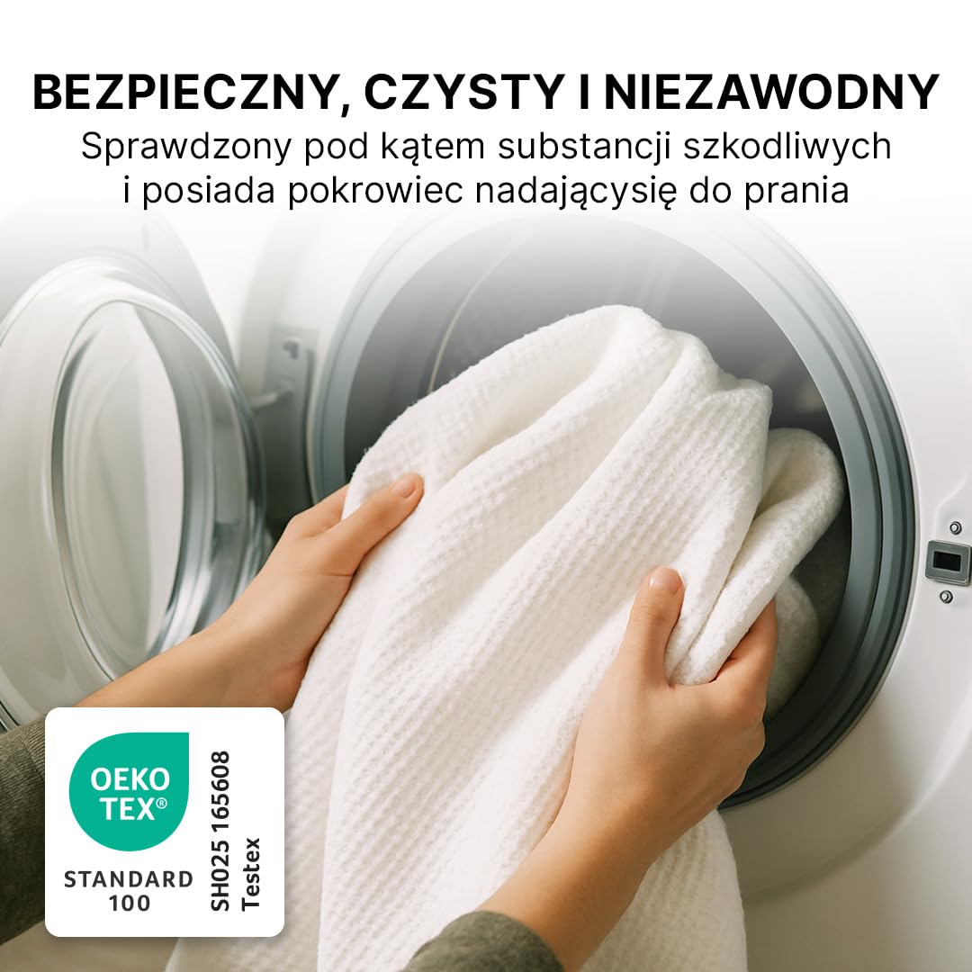 MKS Dream Nakładka na Materac 90x200 cm, Mattress Topper Memory Foam 5 cm H4, z Pianki z Pamięcią Kształtu i Pianki Żelowej, Ergonomiczny, Oddychający i Zdejmowany Pokrowiec do Prania