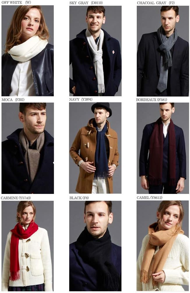 Cashmee 最高級 カシミヤ 100% ベーシックウェーブ カシミア マフラー「ciel」無地 全19色