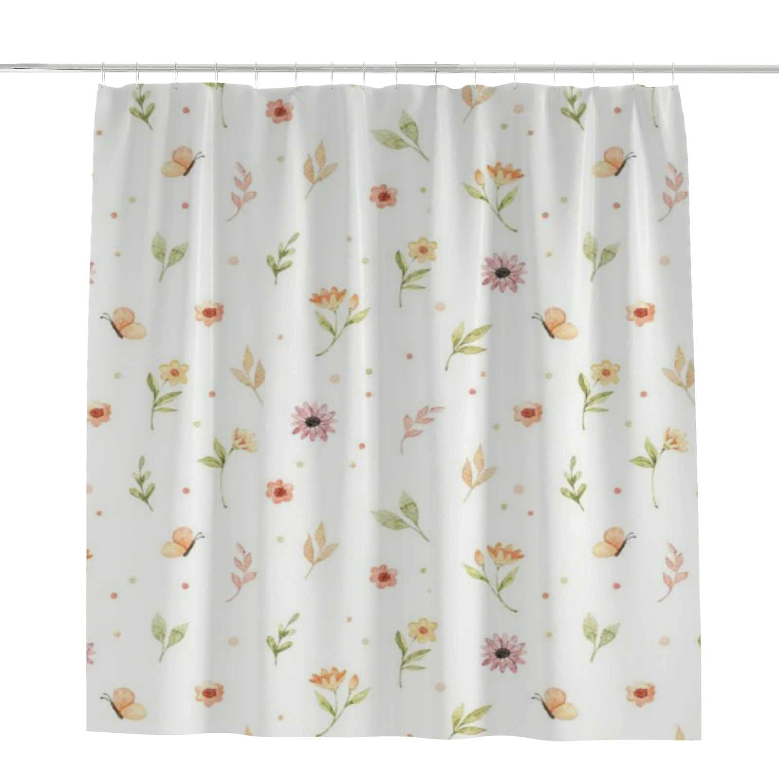 Rideau de douche pour enfant fleuri lavable en machine pour une salle de bain colorée