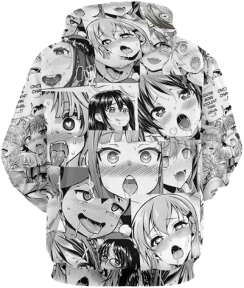 Amazon.co.jp: [Blue Hope] アヘ顔 服 パーカー コスプレ 衣装 ahegao