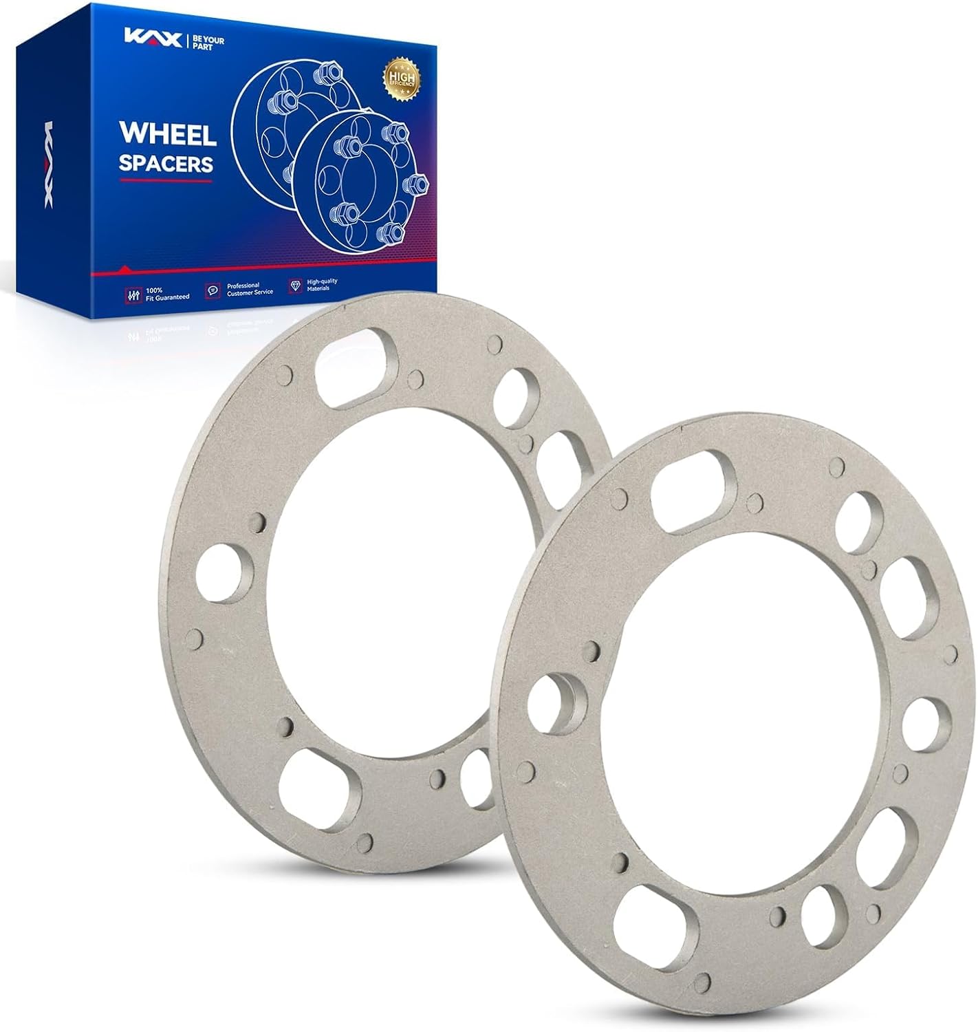 KAX 5x135, 5x139.7, 6x135, 6x139.7 Wheel Spacers, 6mm Lug Wheel Spacers fit for Tacoma, 4Runner, FJ Crui-ser, Tundra, GX460, Sequoia, GX470, Tracker, XL-7, with 108mm Hub Bore, 2Pcs