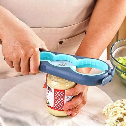Jar Opener Bottle Opener and Can Opener for Seniors, Multi-functional Jar Opener Get Lids Off Easily,Useful gifts for elderly
