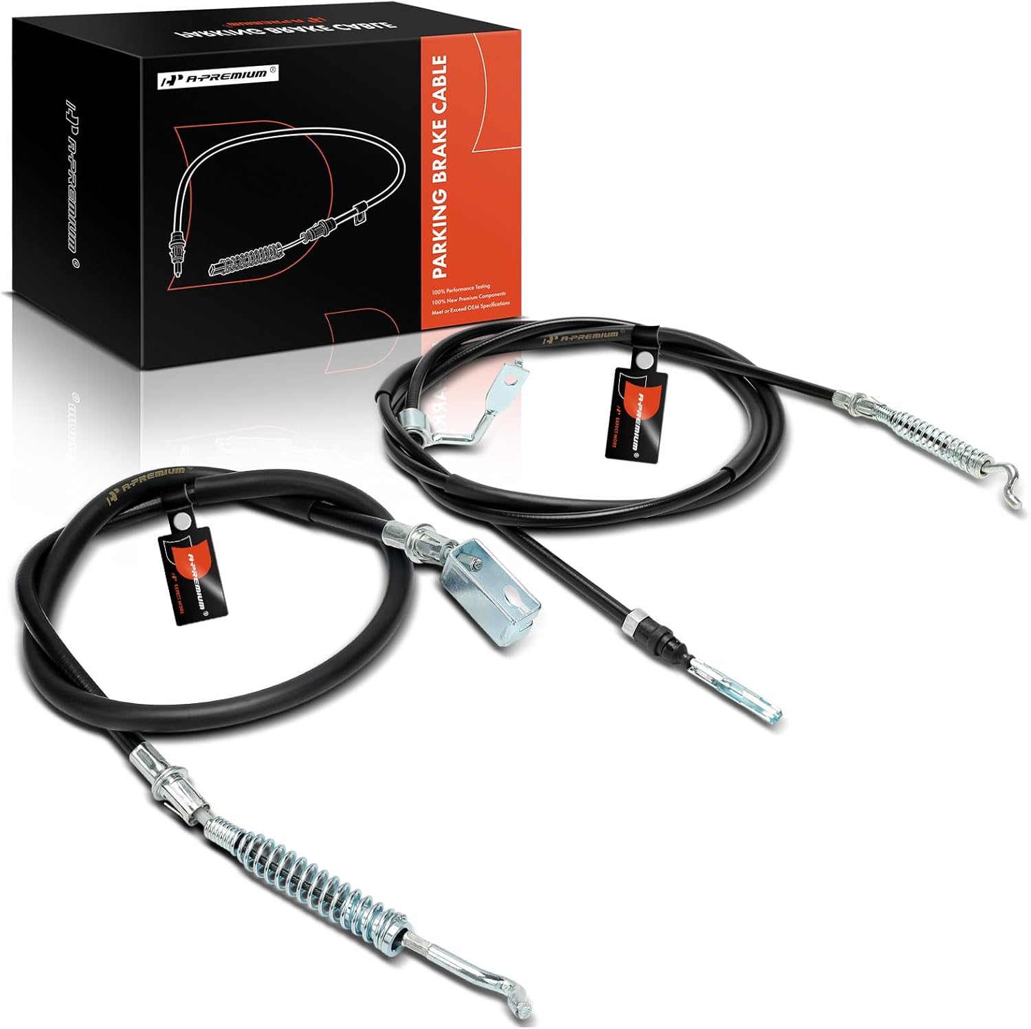 A-Premium Rear Driver and Passenger Side Parking Brake Cable Assembly Compatible with Dodge Models: Ram 3500 2001 2002