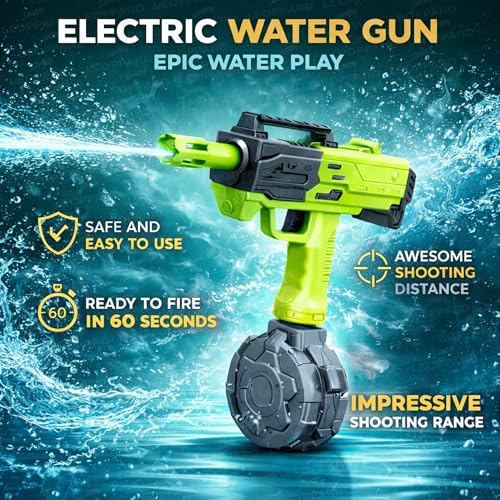 Image of The Little Ones Water Gun - High Powered Automatic Electric Water Gun for Boys & Girls Watergun Toys, Automatic Blaster Squirt Holi Guns with 300CC Excellent Range 35 FEET [HydroX]