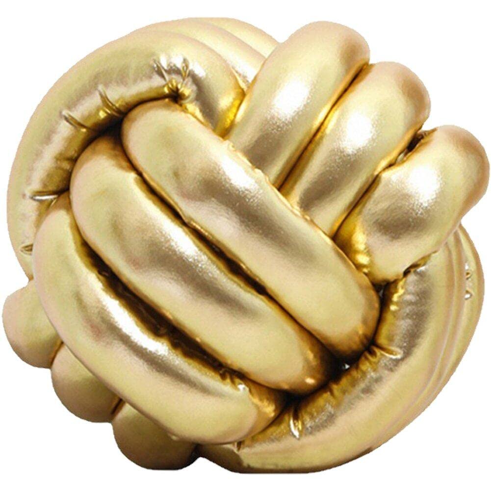 Oreiller rond à boules en peluche or pour sublimer votre canapé