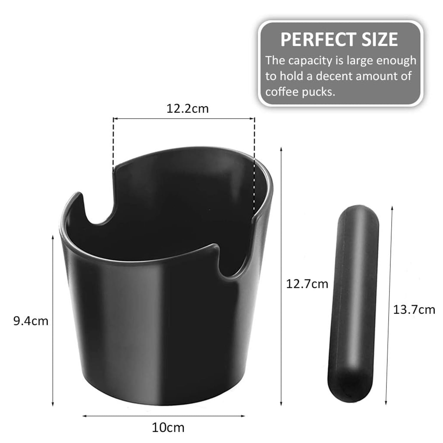 Zoojoy Scatola per Espresso, Scatola da Caffè, Cestino per Caffè Espresso, Assorbe Gli Urti, Stile Barista Durevole, Nero