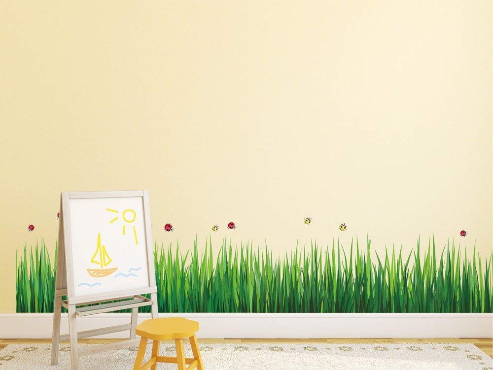 Sky Flying 3D Green Grass Wall Sticker for Bedroom, Office, Living Room (Multicolor, Size - 40 Cm X 140Cm) (B0CD7R51L7) Amazon Price History, Amazon Price Tracker