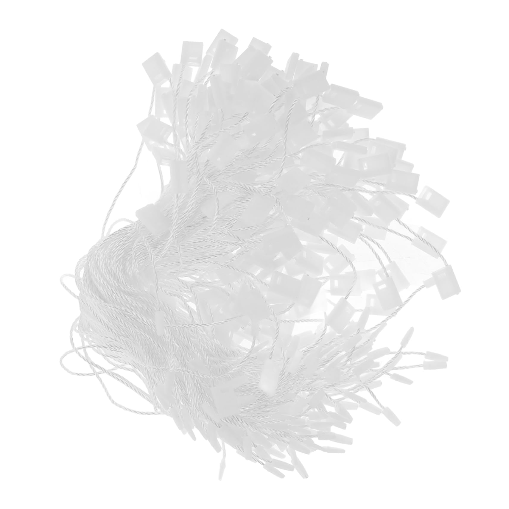 1000pcs String Accessories Tag Rope Fasteners Snap Lock Pin Hang Tag Thread Loop Fastener Hook Ties Hang Tag Cord Tag Tie Fastener Labels Hanging Rope Hang Tag Ties Rope White CHILDWEET
