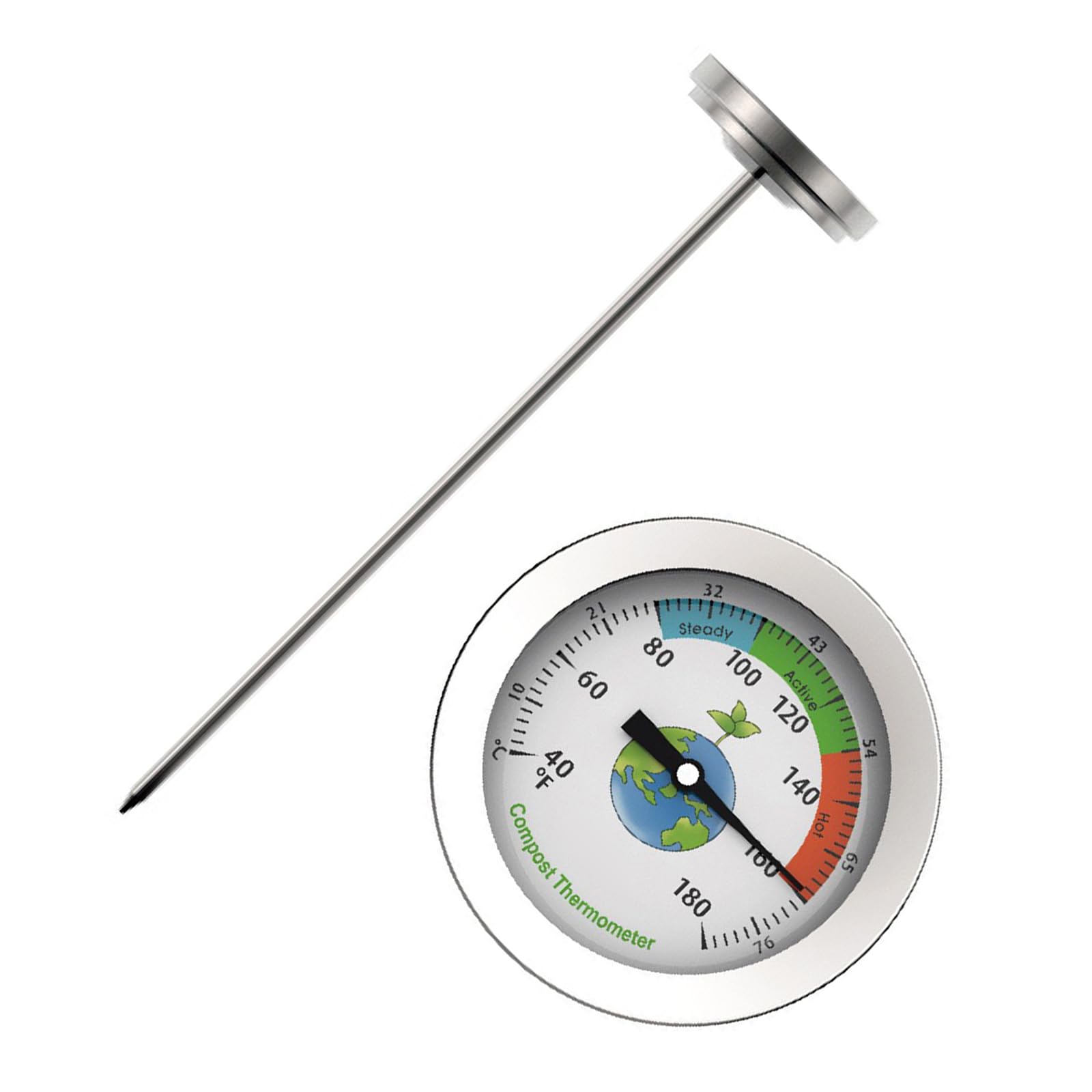 Reliably Heavy Duty 200Mm Soil Temperature Gauge Meter Ideal for Greenhouses Gardening Composting and Agricultural Use Agricultural Temperature Measuring Tool