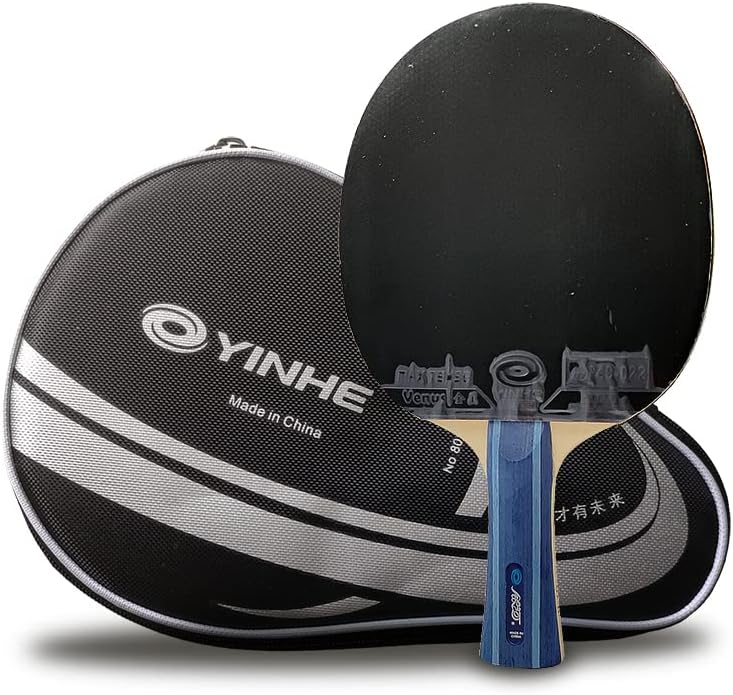 Miniatura 2 de Yinhe 07B - Pala de tenis de mesa, 5 hojas de madera, cauchos YInhe Venus con raqueta ofensiva aprobada por la ITTF para un ataque rápido con bucle