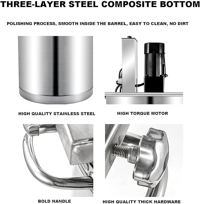 Olla eléctrica automática mezcladora de alimentos, acero inoxidable, 40L miniatura 4