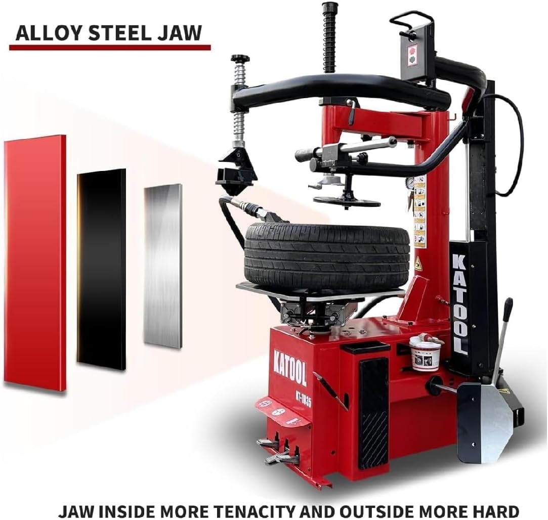 KT-T835 Tire Changer Machine 2.0HP Motor 110V Double Arm Wheel Changer 26 Inch Turntable with Bead Blaster Heavy Duty Tire Machine Equipment for Auto Shop
