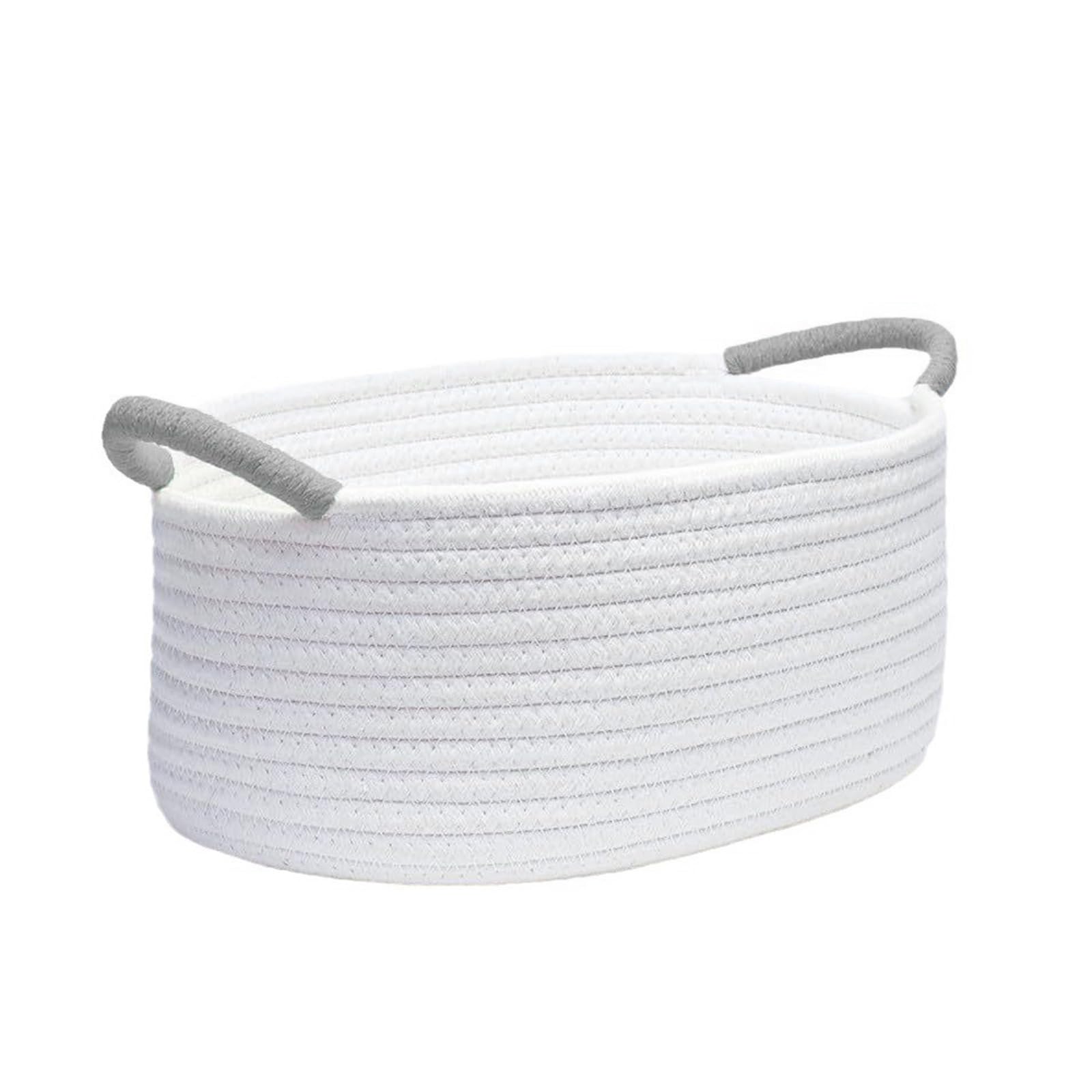 MICFENY Cotton Rope Storage Basket for Home Decoration and Organization Snacks Organiser Household Desktop Sundries Holder
