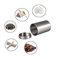 Vista 4 de 2.6 x 4.1 pulgadas lata de cigarrillos, tanque de almacenamiento de acero inoxidable de alta capacidad, caja de cigarrillos para 3.937 in (plata)