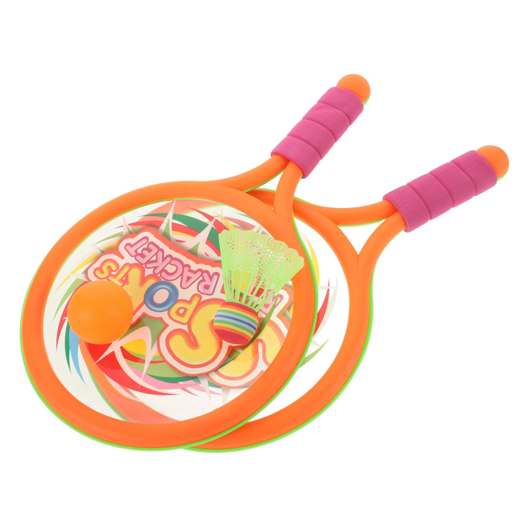 TOYANDONA Racchetta da Tennis per Ragazzo Ragazza Set di Attrezzatura da Tennis Dimensioni Adatte per Ragazzo Ragazza Morbide Racchette da Badminton in Manico in Eva per Sport all Aria Apert