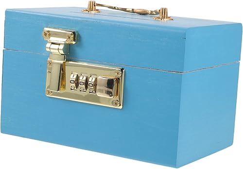 Miniatura 1 de Alcancía de madera para niñas, alcancía para adultos, alcancía para adultos y niñas, alcancía grande con cerradura de hierro