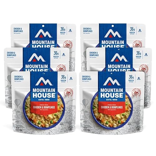 Mountain House Pollo y albóndigas liofilizados para mochileros y campamentos  Paquete de 6