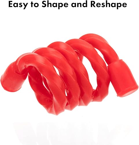 Miniatura 3 de Gesipor 5 bridas de silicona de 24 pulgadas de diámetro de 0.256 in, bridas de goma reutilizables con núcleo de acero, bridas flexibles para agrupar