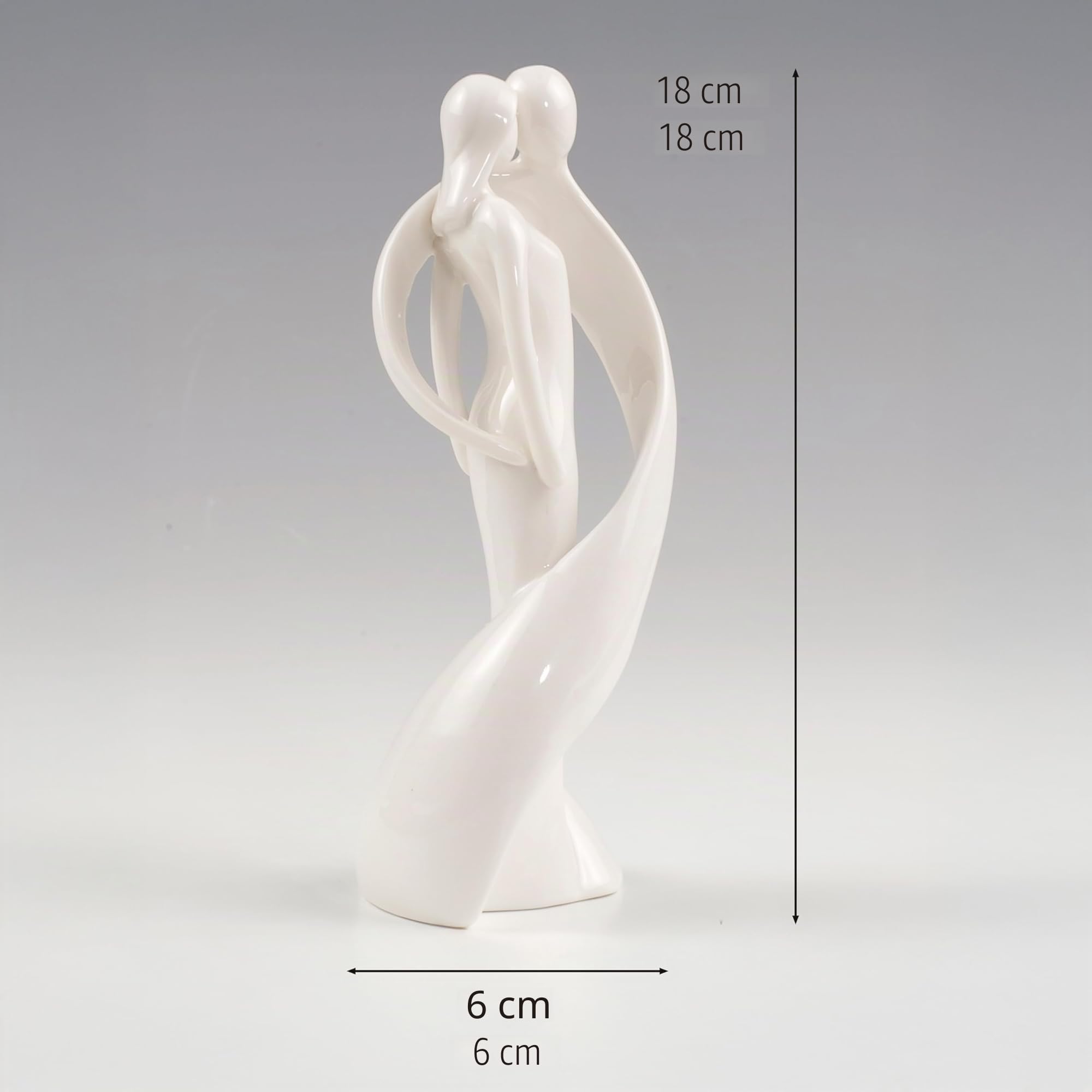 Mopec Y573 – Statuetta di Porcellana, Motivo sposi, Stile affusolato, Confezione da 1
