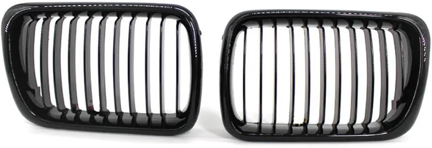 Black E36 Grille ABS Front Replacement Hood Kidney Grill Compatible with BMW E36 97 98 99 318i 323i 325i 320i 328i(Gloss Black)