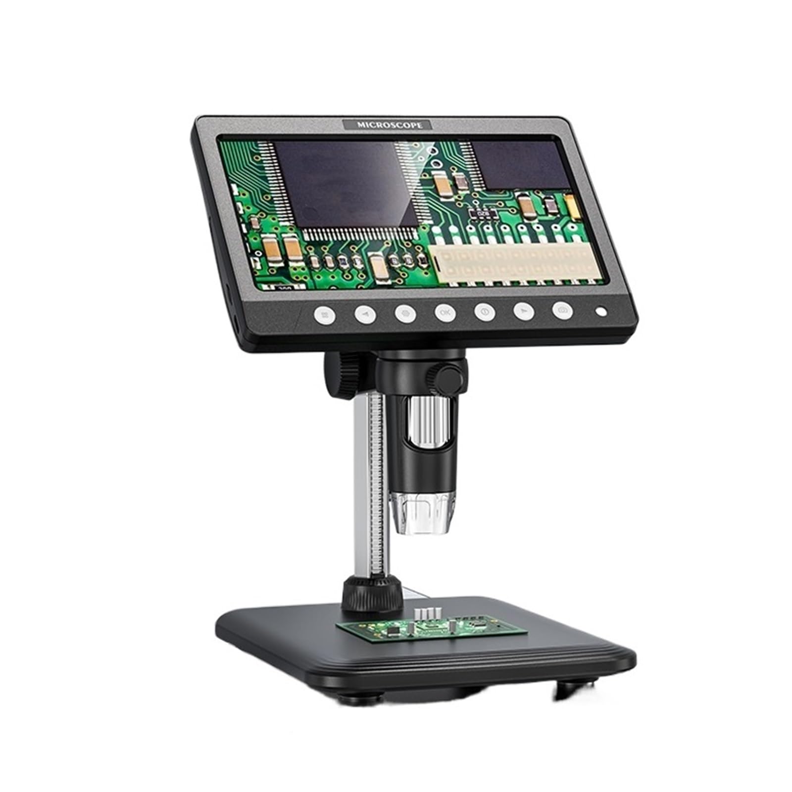 7Inch IPS Digital Coin Microscope 5MP 1200X Ultra-Precise Focusing Camera 1080P Video Microscope 8 LED Lights For Coin Circuit