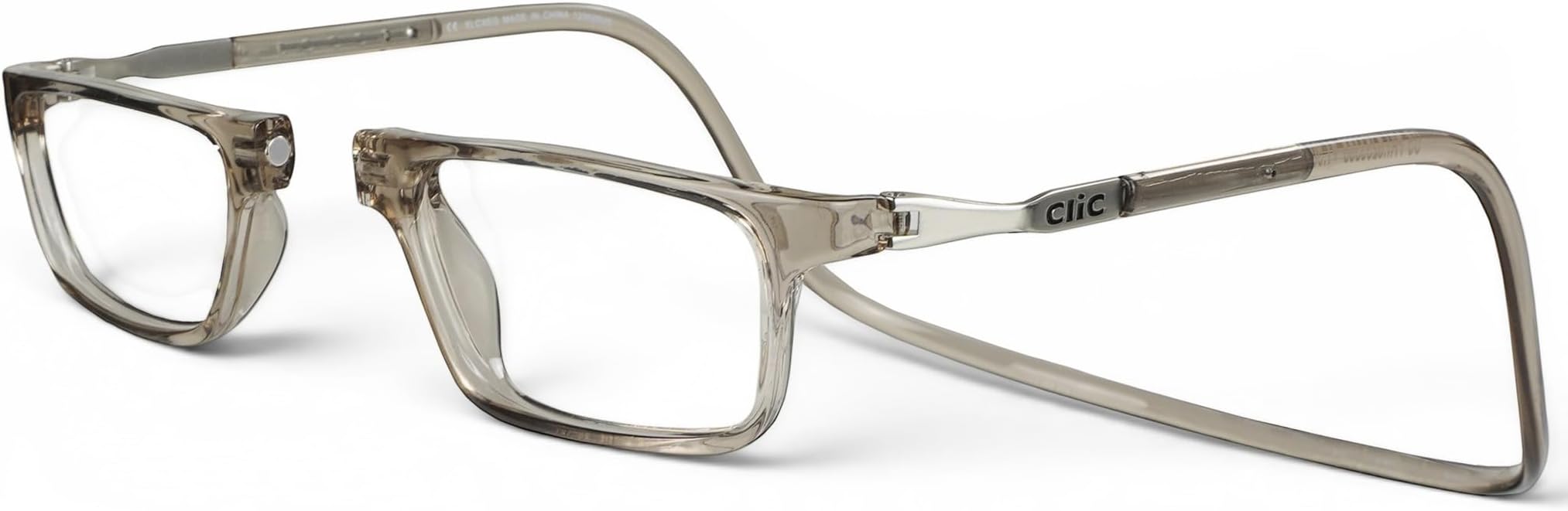 Magnetic Reading Glasses - Adjustable Neck Hanging Readers - Secure Fit with Rigid Headband - Executive XL (XL-XXL, Grey, 2.50)