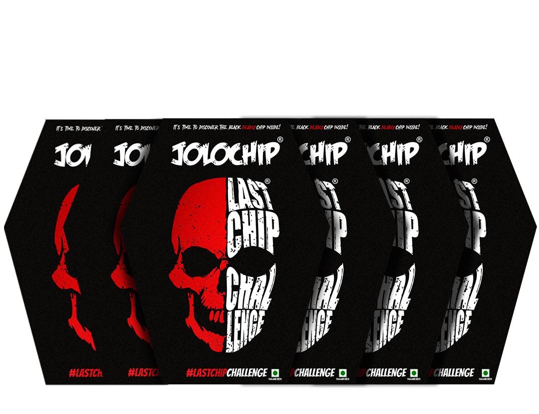 Jolochip | LastChipChallenge (Pack of 6) | Extreme Spicy Tortilla Chip | Hottest Chip in the World | Ultimate Hot Snack | 5grm * 6