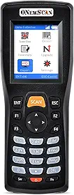 Scanner de inventário sem fio, leitor de código de barras portátil a laser 1D para dispositivo de inventário de terminal de dados de colecionador com tela colorida TFT de 5 cm