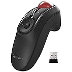 ELECOM Relacon Handheld Trackball Mouse, Thumb Control, 2.4GHz Wireless, Ergonomic Design, 10-Button Function with Smooth Tracking, Windows11, MacOS (M-RT1DRBK)