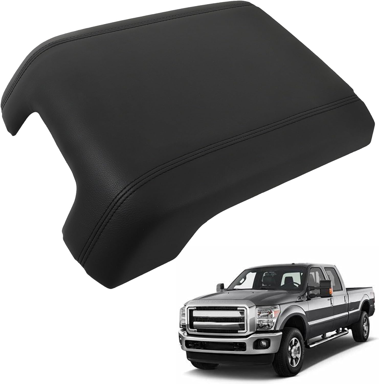 munirater Black Center Armrest Console Lid Replacement for 2011-2016 F250 F350 F450 F550 Super Duty BC3Z2806024AA