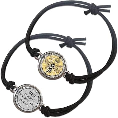 Spirit Lala Vintage Queen Bee Reversible Stretch Bracelet with Gift Box