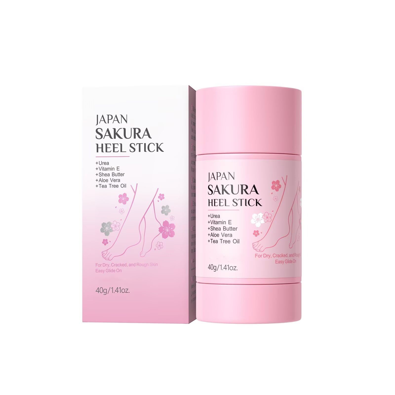 Cracked Heel Repair Stick, JAPAN SAKURA Heel Balm for Dry Cracked Feet & Heels Deeply Moisturize & Soften Feets, Exfoliates Dead Skin, Foot Balm For Hands, Heels, Elbows, Knees and More