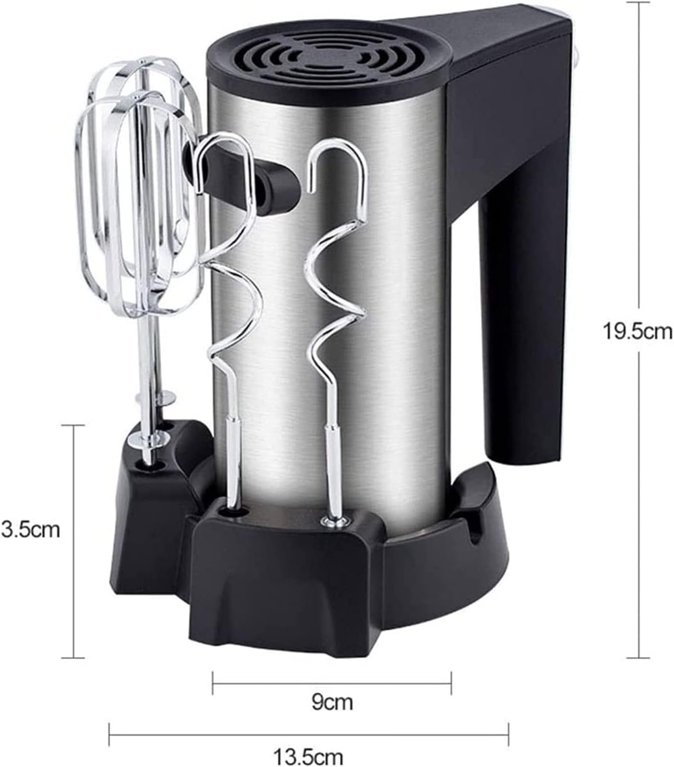 Hand Mixer Electric 200W 5 Speed Powerful with Turbo Handheld Mixer for Baking Cake Kitchen Mixer with Beaters Dough Hooks, Whipping Mixing Cookies, Batters, Meringues, Mashed Potatoes