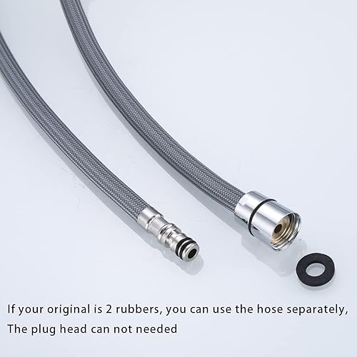 Miniatura 5 de Gnimauhz Manguera de repuesto para grifo de cocina extraíble (plegable, 4.9ft)