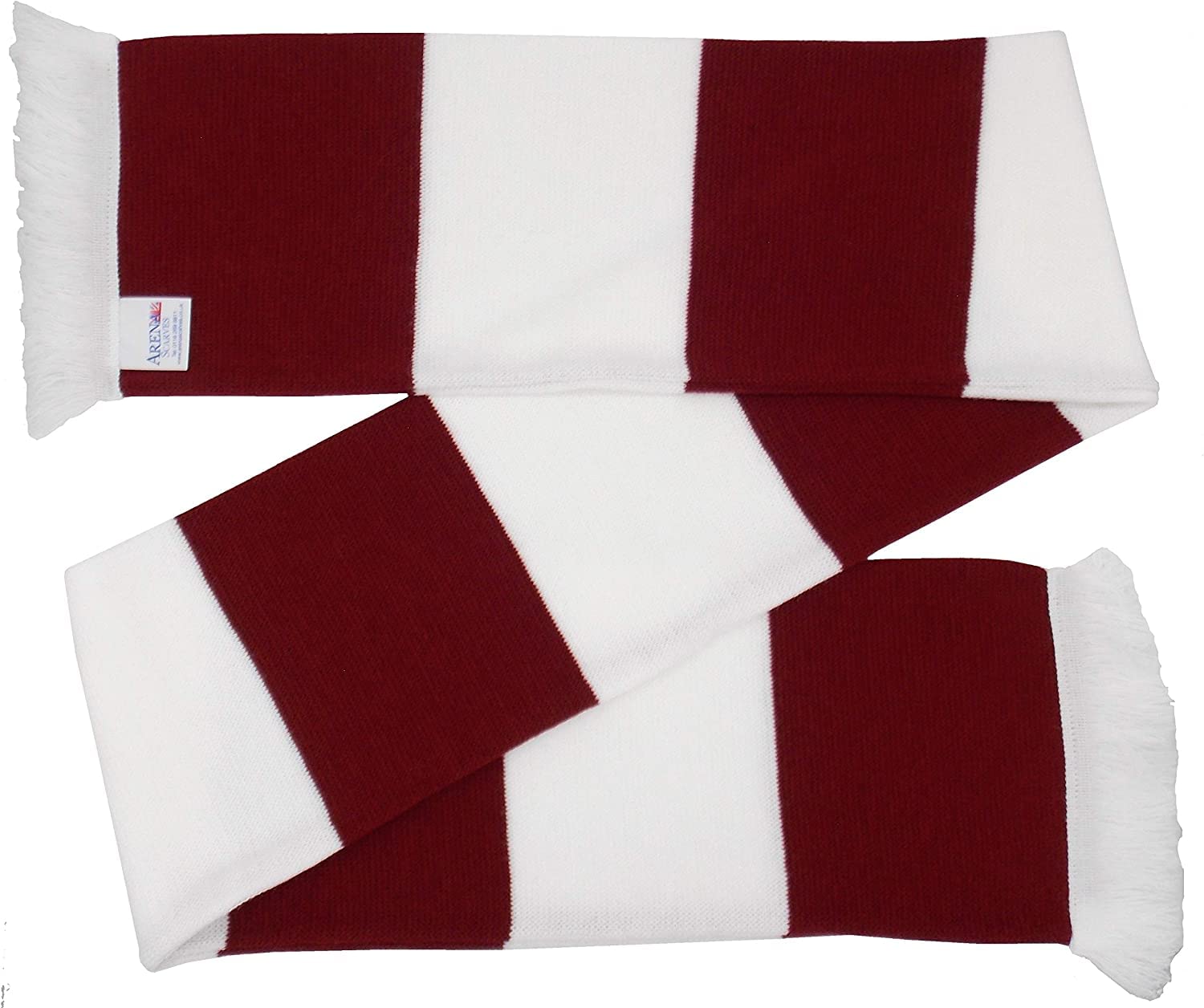 Hearts Supporters Claret and White Traditional Bar Scarf