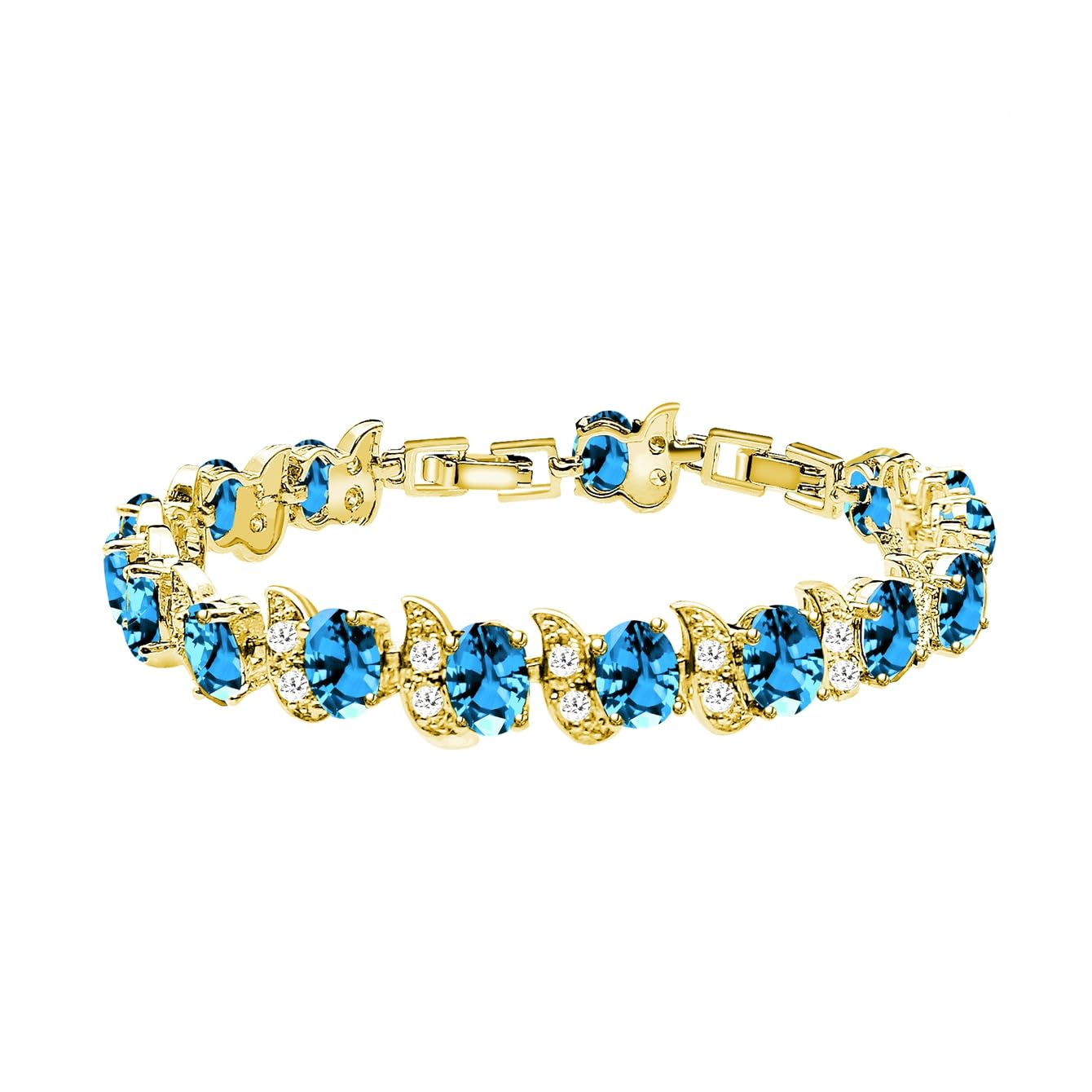 LMXXVJ Fashion Tennis Bracelet Created Emerald White Gold Plated Charm Bracelet Gifts Jewelry for Women