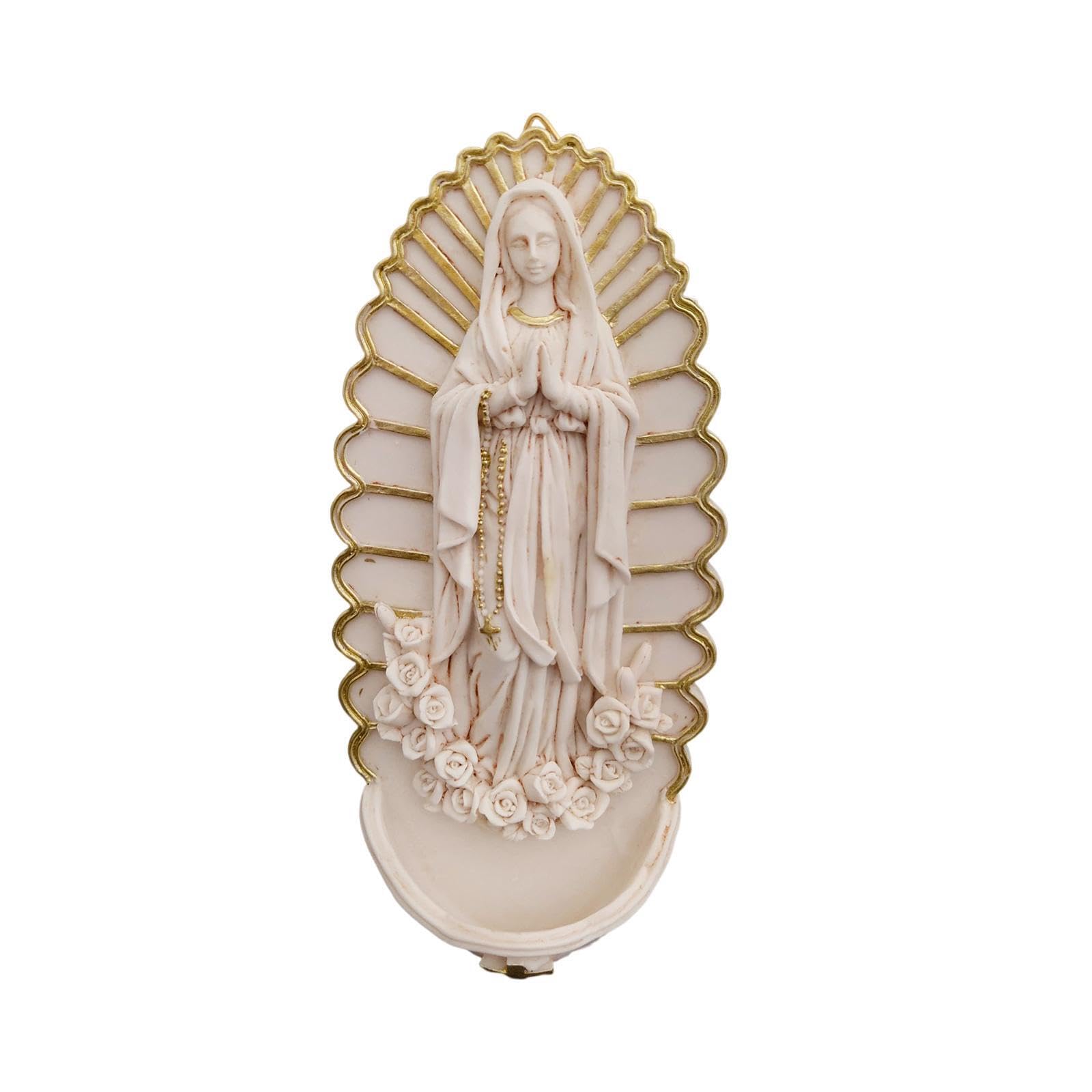 Alcxazs For Creative Virgin Mary Sculpture Hanging Statue Crafted With