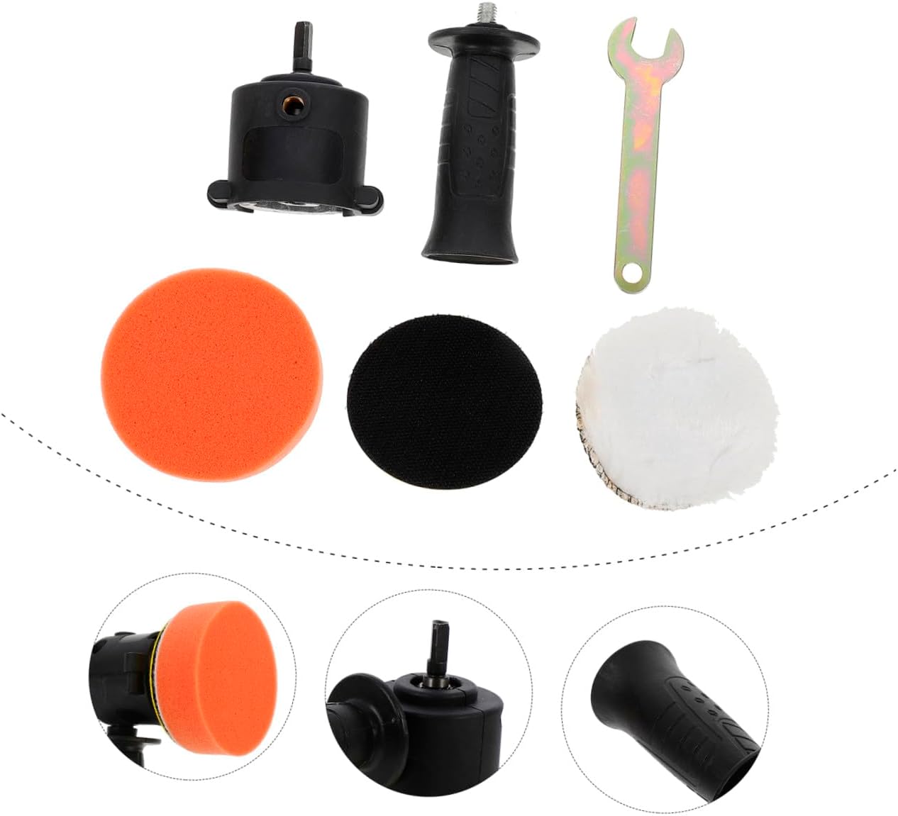 Zerodeko Car Polisher Tool Aluminum Iron Drill Attachment for Waxing