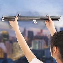 Ventosa de tecido de PVC Cortina de janela com isolamento térmico,Cortinas blackout,Persianas temporárias ajustáveis,Cortina de sol,Retrátil,Para varanda,Banheiro,Cozinha,Escritório,Carro (40x125cm)