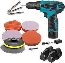 MLD Powerful 12v cordless screwdriver & drill machine With Combo 3 inch Car Polishing Buffing pad SAA-104 (12v/1350 Rpm/Multicolor)
