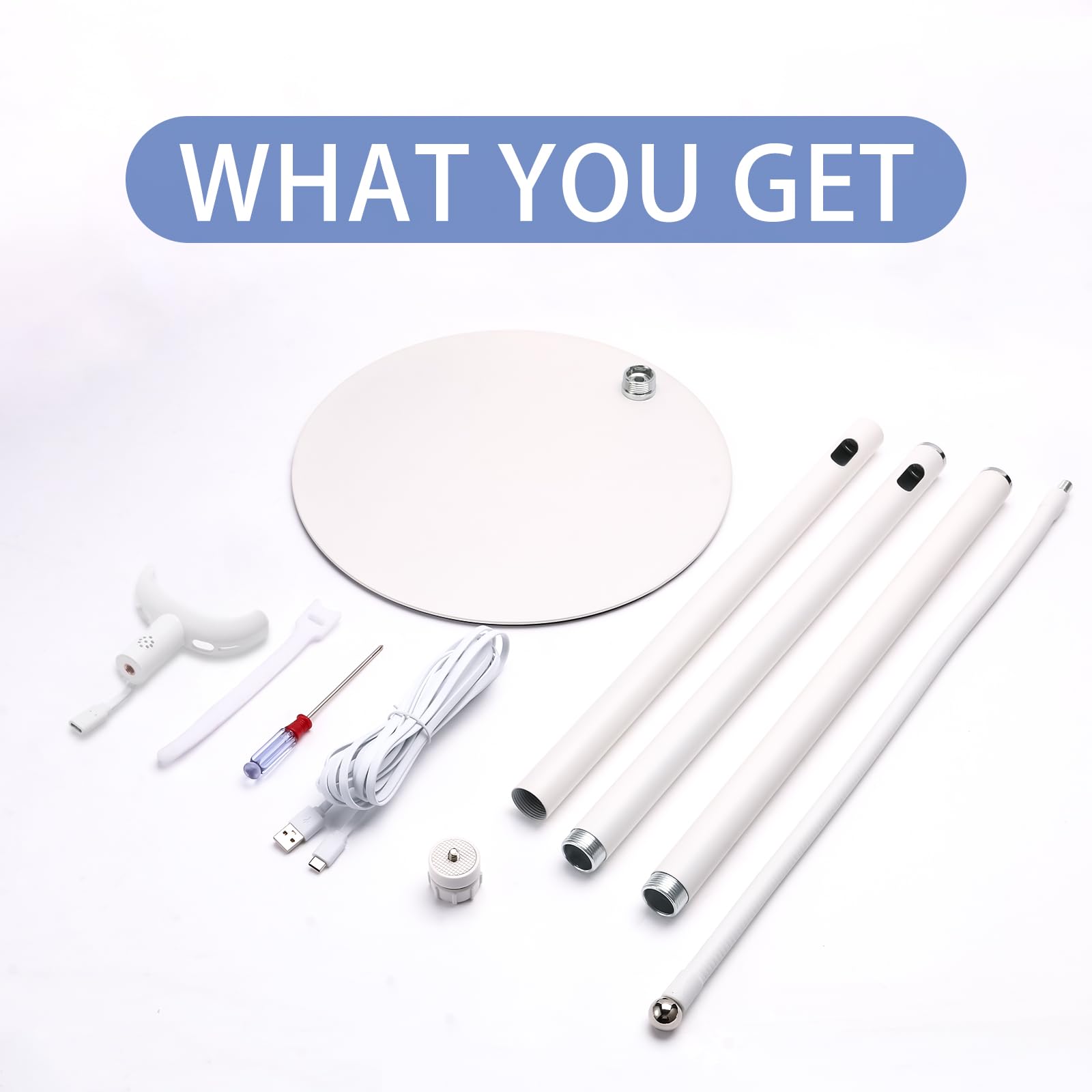 Soporte de suelo para monitor de bebé Nanit Pro, soporte resistente para monitor de bebé con cuello de cisne ajustable de 360°, instalación sin herramientas y sin daños en la pared, base