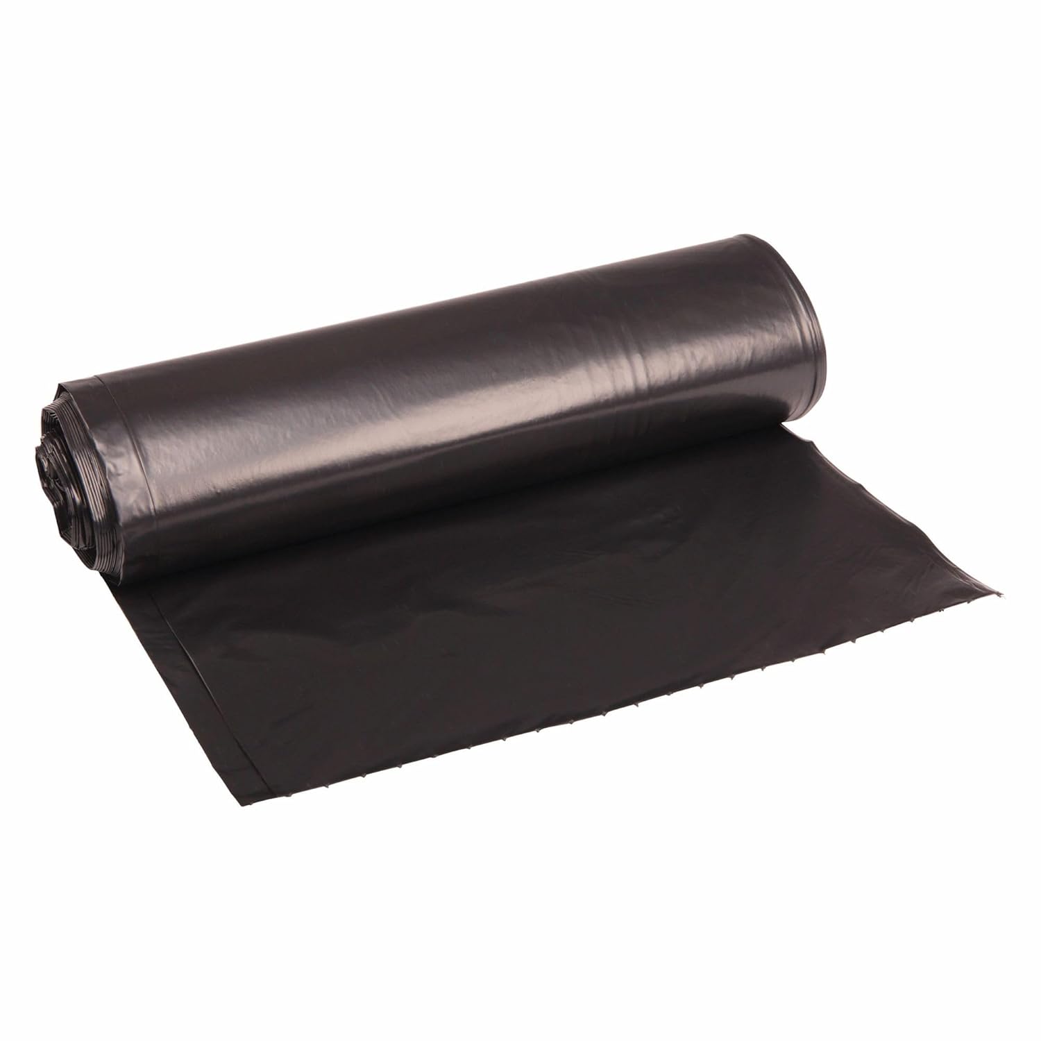 Boardwalk Recycled Low-Density Polyethylene Can Liners, 33 Gallon Garbage Bags, 1.2 mil, 33" x 39", Black, 10 Bags/Roll, 10 Rolls/Carton