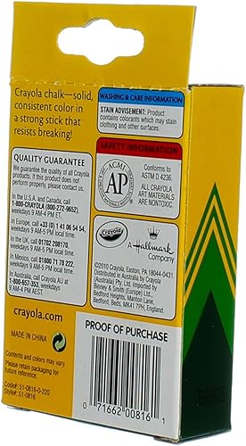 Miniatura 5 de Crayola Palitos de tiza de colores, 12 unidades, 2 paquetes