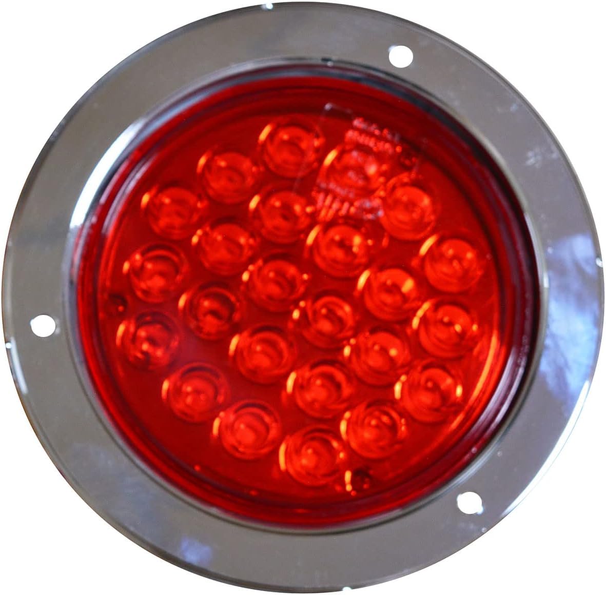 Rotondo 4" LED Rosso Coda Stop Lampada Luce per Trattori Carrelli Trailers Plastica Telaio (2 Pezzi 12000105T