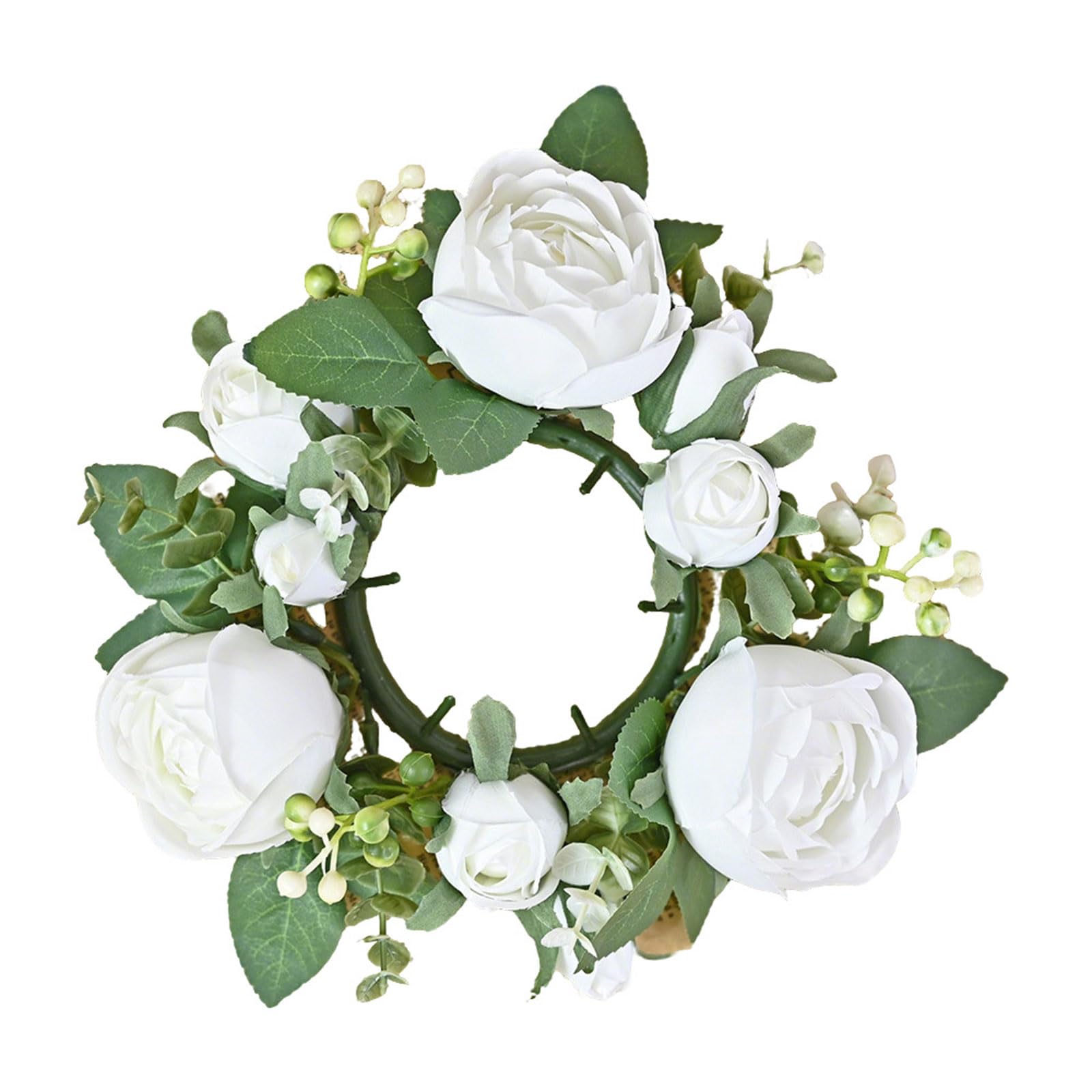 Meiliyizu Stand Wreath Artificial Rose Flower Rings Wreath for Wedding Reception and Photography Backdrop Handmade绢花garland